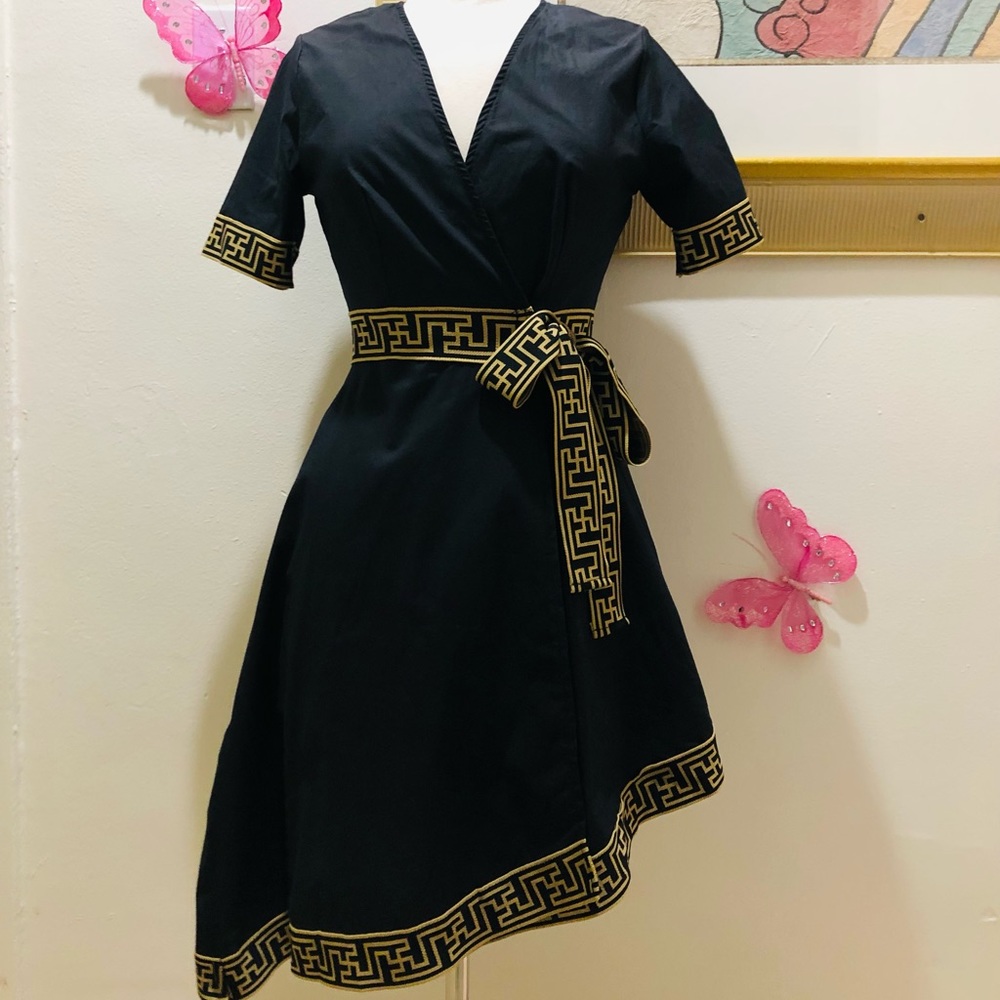 Overlapping Asymmetrical Black dress